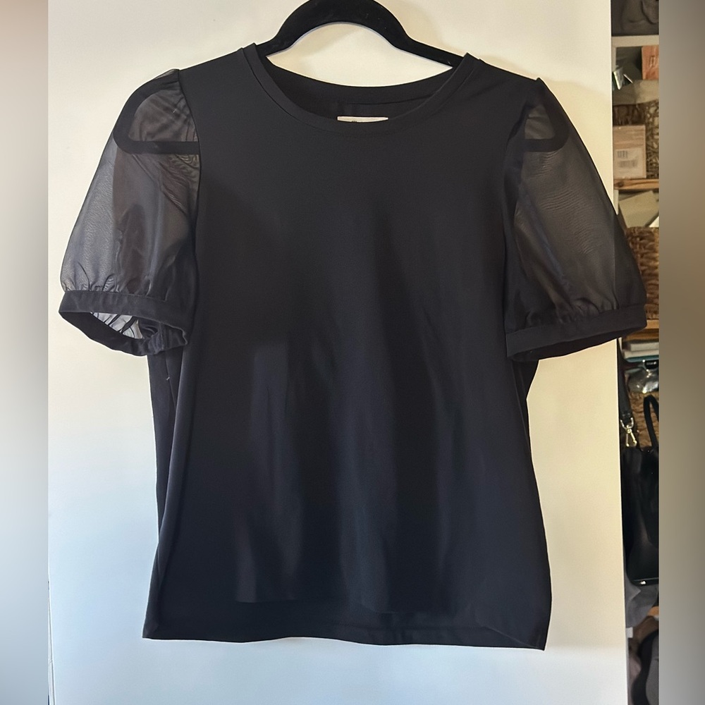 Madewell black tshirt blouse size Small
